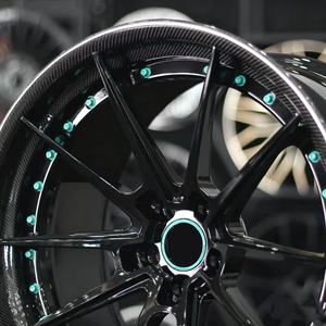 Jantes en alliage de carbone forgé Sailen 2 pièces à concavité profonde 18-24 pouces 5x112/120/114.3 Noir semi-brillant Garantie 5 ans - Product Image 3