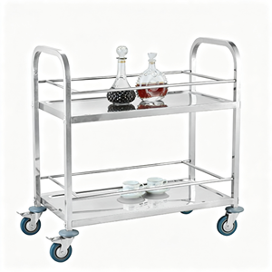 3 Shelf Stainless Steel Food Serving Cart Mobile Rolling <b>Delivery</b> <b>Trolley</b> with Lockable Wheels Commercial Grade for Hotel - Product Image 1