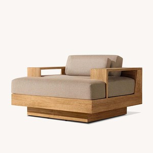 Ensemble de canapés de luxe modernes en rotin pour l'extérieur, mobilier de jardin durable en bois de teck pour terrasses, restaurants, piscines, hôtels, parcs et cours. - Product Image 2