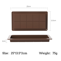 Moule à chocolat en forme de diamant carré Candyer Dubai, silicone de qualité alimentaire, outil de cuisson résistant à la température pour barres longues