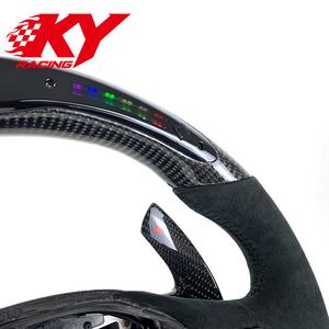 พวงมาลัยคาร์บอนไฟเบอร์แบบกำหนดเองพร้อมจอ LED สำหรับ BMW ซีรีส์ 5 7 รุ่น F10 F18 GT 525 530 F30 F20 E92 E60 X6 ซีรีส์ 3 X4 X3 M3 - Product Image 2