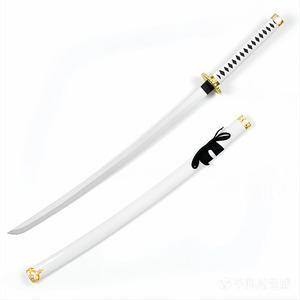 <span class=keywords><strong>Fate</strong></span>/<span class=keywords><strong>Grand</strong></span> <span class=keywords><strong>Order</strong></span> Okita Souji Tachi Blanco de 101 cm, Accesorio de Cosplay de Madera con Saya Blanca para Eventos de Cosplay - Product Image 1
