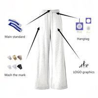 Pantalon large décontracté taille haute pour femme, séchage rapide, respirant, polyvalent, couleur unie, taille élastique