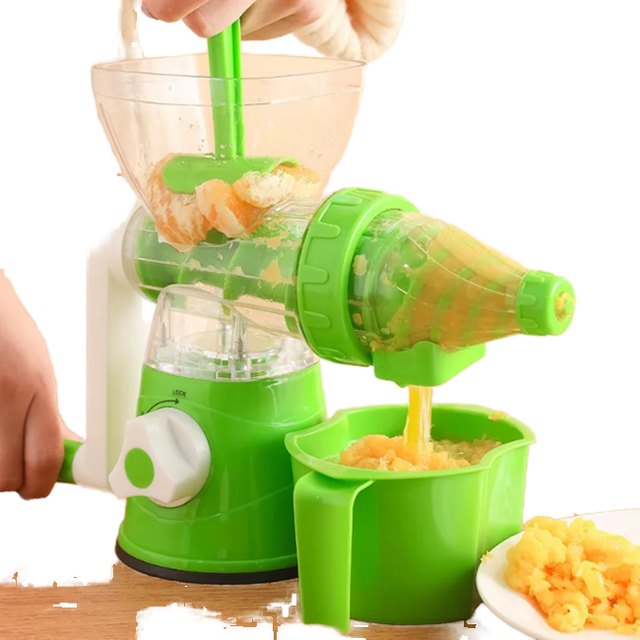 Household Kitchen Manual Hand-Cranked Juicer Small Portable Food Processor Squeezer PP Material Mini Juicer