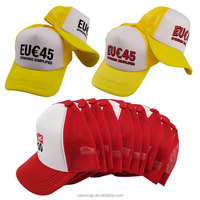 Gorra Trucker de Malla Lisa de Alta Calidad, 5 Paneles, Frente de Espuma, Logotipo Personalizado, Gorras Trucker Lisas al por Mayor para Regalos Promocionales