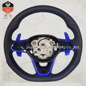 Volante de Cuero Premium Directo de Fábrica Compatible con Volkswagen Golf 4 5 6 6r 7 7r 7.5 8 Mk5 6 7 Mk8 Polo <span class=keywords><strong>Scirocco</strong></span> - Product Image 2
