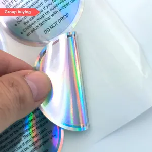 OEM Anda logo pabrik stiker hologram botol parfum stiker holo kustom label keamanan untuk pencetakan