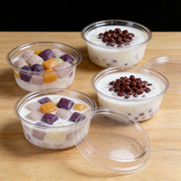 Contenants en plastique jetables transparents robustes pour plats à emporter, bols à açai avec couvercles en dôme, imprimables, 8oz/12oz/16oz/24oz/32oz
