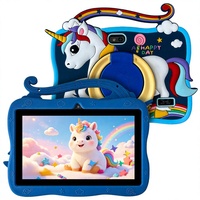 Tablet Anak Blue Pony 7-Inci MTK Quad Core Kapasitif 3GB RAM 32GB Penyimpanan Aplikasi Edukasi Terpasang Android WiFi Baru