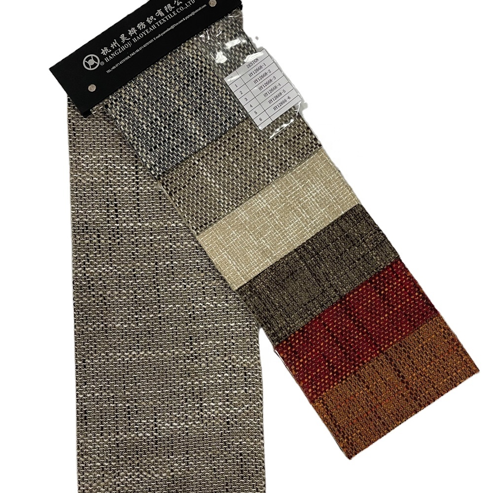 Factory Direct Price High Quality Upholstery Hemp Fabric 100% Polyester Sofa Flax Imitation Linen Fabric for Sofa