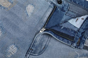 LILUO-<span class=keywords><strong>pantalones</strong></span> <span class=keywords><strong>vaqueros</strong></span> sin fin para <span class=keywords><strong>hombre</strong></span> y mujer, Jeans de alta calidad estilo Hip Hop, bordados, con agujeros, ropa de calle - Product Image 6