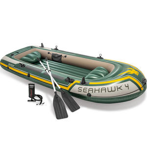 <span class=keywords><strong>INTEX</strong></span> SEAHAWK 68351 4 personnes bateau de pêche gonflable radeau à la dérive pompe à <span class=keywords><strong>pagaie</strong></span> dériveur 3 chambres à air 0.75mm PVC TUV approuvé - Product Image 2