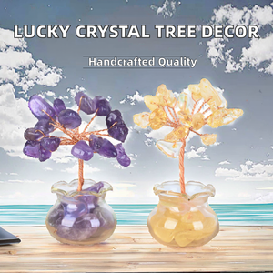 Novedad, CHUSE, Árbol de la Suerte de Cristal Natural, Virutas Hechas a Mano, Amor, Tendencia de Moda, Decoración del Hogar, Imagen - Product Image 2