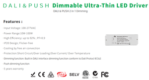 Nhà máy bán siêu mỏng dali2 đẩy mờ dẫn lái xe 24VDC nhấp nháy miễn phí AC để DC giai đoạn mờ dẫn ánh sáng Dải cung cấp điện 50 Wát - Product Image 6