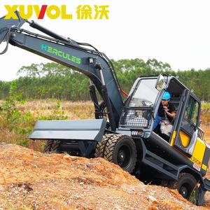 Maquinaria Forestal, Recién Llegado, Gran Productividad, Fácil Transporte, HJ-130CM, Excavadora de Ruedas de 9 Toneladas, Mini Excavadora Forestal - Product Image 4