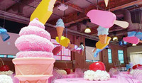 Sculptures en mousse personnalisées, artisanat en polystyrène, personnage, crème glacée, événements de jeu, décoration géante de beignets, faux cupcakes, fête, bonbons