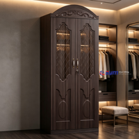 Armoire en acier embossé avec porte imprimée, armoire métallique robuste avec casier intégré pour mobilier de mariage indien