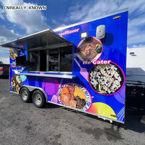 DOT CE Square Juice Bar Galvanized Steel Body Full Kitchen For Beverage Station Ice Cream Fast Food <b>Concession</b> <b>Trailer</b> - Product Image 1