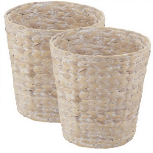 Portable Handmade Eco-Friendly Circular <b>Bamboo</b> Woven Storage <b>Basket</b> with Plastic Liner for Sundries Gift - Product Image 3