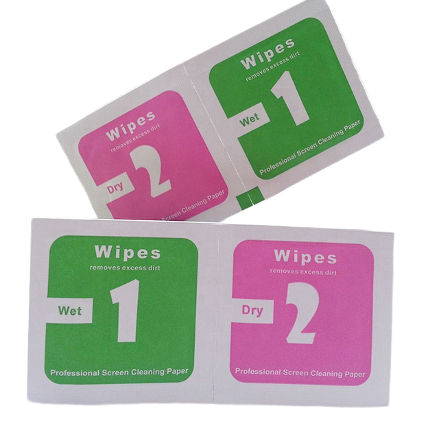 YIYING Packaged Paper Dry Wet Wipes for Mobile Phone Screen Cleaning Household Adults Use 10cm*5cm Universal Model 2 Year Shelf