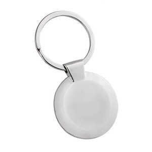 Llavero Redondo con Logotipo Grabado en Madera con Láser, Llaveros Metálicos de 25 mm con Impresión UV - Product Image 2