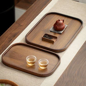 Plateau de service en bambou couleur unie pour thé, café, usage hôtelier, assiette sectionnée FS025885 - Product Image 4