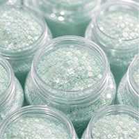 Toplu 2oz Shaker Kavanozları Özel Altıgen Kalın Sim Polyester Karışık Sim Bardaklar İçin El İşi Tırnak Reçinesi 2026