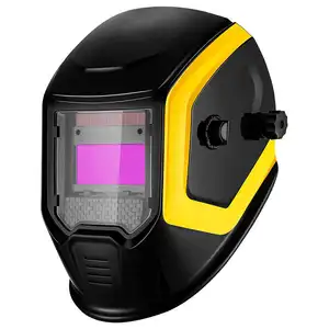 True Color 980E LCD Display Welding Helmet for MIG MMA TIG Welder's Soldering Work Automatic Darkening Solar Powered Helmet