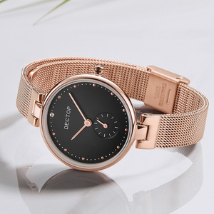 <span class=keywords><strong>2022</strong></span> nouveau DECTOP DL004 bande de maille 3ATM étanche femmes montres d'affaires - Product Image 6