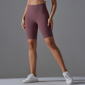 Shorts <span class=keywords><strong>de</strong></span> <span class=keywords><strong>sport</strong></span> <span class=keywords><strong>grande</strong></span> <span class=keywords><strong>taille</strong></span> personnalisés à séchage rapide pour femmes, <span class=keywords><strong>taille</strong></span> haute, pour yoga et fitness, coupe ample, pour la course à pied – Vente chaude - Product Image 6