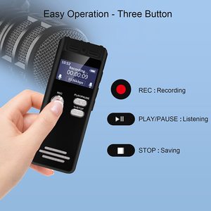Aomago-Dictáfono profesional con cancelación de ruido, memoria de disco USB de 16GB, reproducción de música <span class=keywords><strong>MP3</strong></span>, formato de Audio Wav, activación por voz - Product Image 1