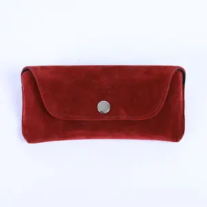 High Quality Pure Color PU Leather Glasses Case PU Leather Sunglasses Bag Creative Glasses Storage Bag