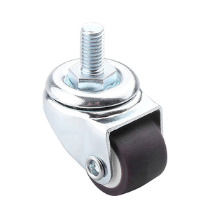 Rueda silenciosa de goma TPE con montaje en placa de 0.5 pulgadas para muebles, cajones y mini muebles. - Product Image 3