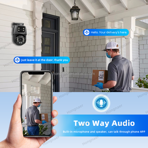 Hongnaer 6MP 4CH lente Dual Interior Exterior hogar NVR POE IP vigilancia seguridad PTZ sistema de cámara Set Kit inalámbrico CCTV sistema de cámara - Product Image 6