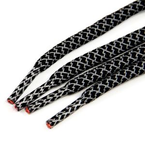 Wholesale Polyester Drawcord Glow in the Dark Shoelaces Ends Black Polyester Reflective Luminous Shoelace - Product Image 2