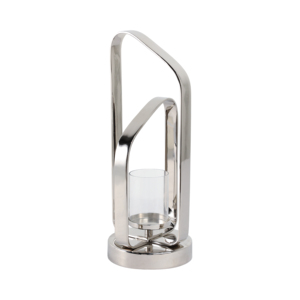 Metal And Glass <b>Candle</b> Holder <b>Hurricane</b> Stylish Home Decor Accent For Pillar Candlestick Table - Product Image 2