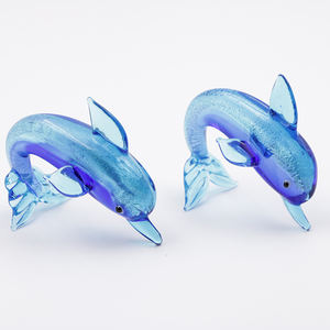 تمثال منحوت من زجاج مورانو على شكل دولفين - Product Image 3
