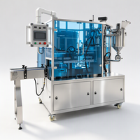 Machine de remplissage et de scellage rotative LWT pour bols d'aliments pour animaux de compagnie, 800 à 900 tasses par heure, acier inoxydable 304 avec convoyeur