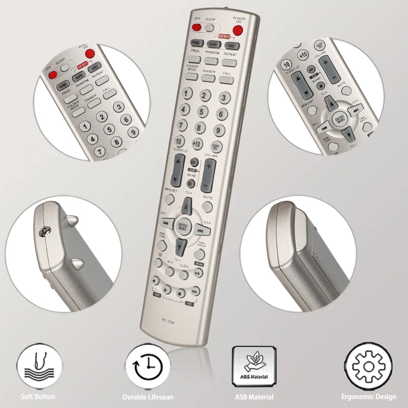 RC-1034 For Denon CD Receiver Remote Control FD-S03CP CFD-E100 CFD