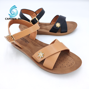 Sandales plates pour femmes à la mode en vente chaude sandales plates pour femmes sandales confortables pour <span class=keywords><strong>pieds</strong></span> plats pour femmes fille dame - Product Image 3