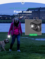 Répulsif à ultrasons portable pour chiens, en plastique PC ABS, 40 kHz, rechargeable par USB-C, portée de 15 m, 6 mois d'autonomie en veille, pour l'entraînement des chiens en extérieur