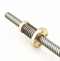 Vis sans fin en laiton T8*2, pas de 2 mm, avec écrou en laiton, en acier inoxydable, pour moteur pas à pas d'imprimante 3D