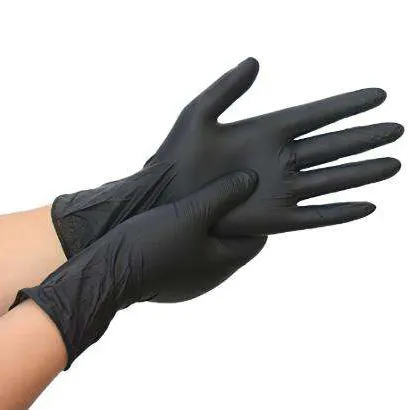 GMC Stock 6mil Black High-quality Thickness Ready For Shipment Pure Nitrile Repair Disposable Nitrile Gloves Powder Free