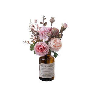 Ramo de Rosas Artificiales de Tela Tejida de Plástico para Decoración del Hogar y Accesorios de Boda CF02039 - Product Image 5