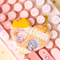 Porte-clés LED personnalisé avec logo du fabricant, 2D, 3D, mignon, promotionnel, étanche, forme carrée, style créatif, design chocolat, PVC