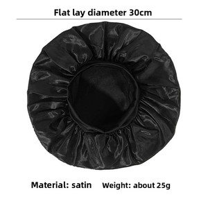 Bonnet <span class=keywords><strong>de</strong></span> nuit élastique rayé en satin imitation soie pour femme, à large bord, pour soins capillaires et beauté, toutes saisons, pour le marché international - Product Image 3