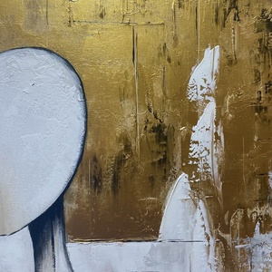 Pintura al Óleo Figurativa Pintada a Mano sobre Lienzo, Arte de Pared para Regalo de San Valentín, Boda o Inauguración de Casa - Product Image 3