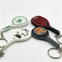 Llavero de PVC con Diseño Detallado en Relieve de Raqueta de Squash/Pádel Premium, Recuerdo Pequeño con Certificación CE, Ideal como Regalo para Membresías Fitness