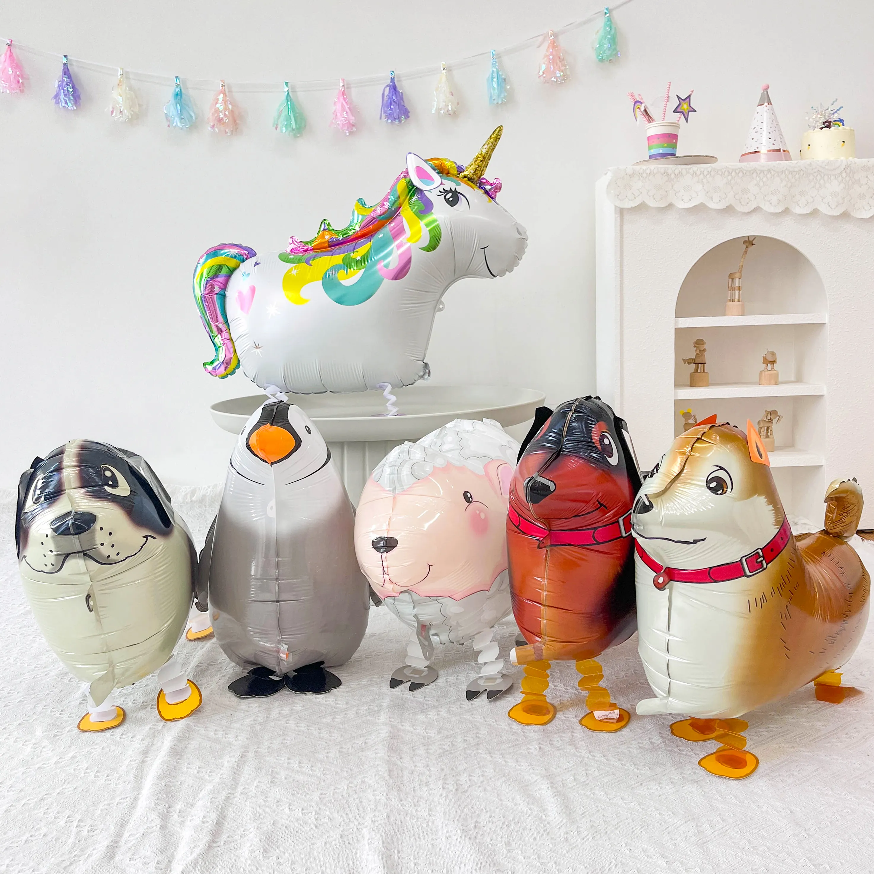 Balão de folha de alumínio para cães, brinquedo infantil para decoração de festas, balões de hélio para crianças