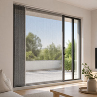 Cortina para Ventana y Puerta, Impermeable, Antipolvo, Antiinsectos, Removible, de Poliéster Recubierto de PVC, Malla Plegada Plisada para Uso en Exteriores